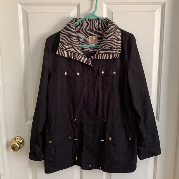 JM Collection Jackets & Blazers - JM Collection Light Wt. Jacket w/ Hoodie